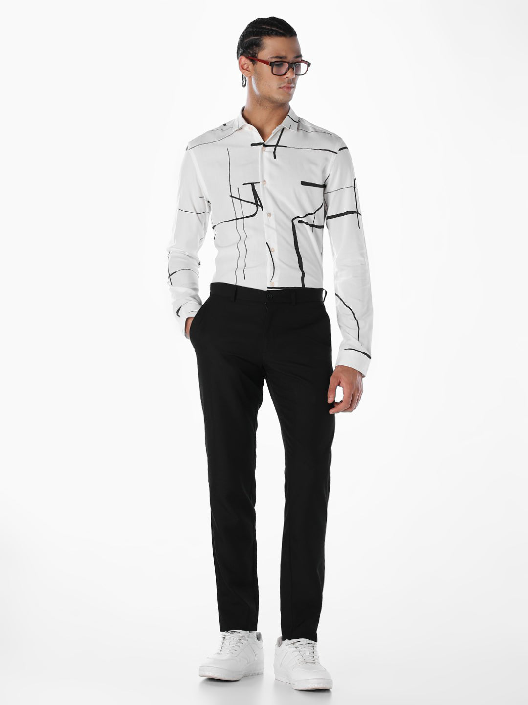 Printed Viscose Slim Fit Shirt