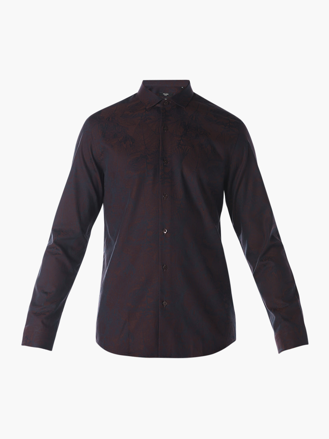 Dark Brown Jacquard Shirt