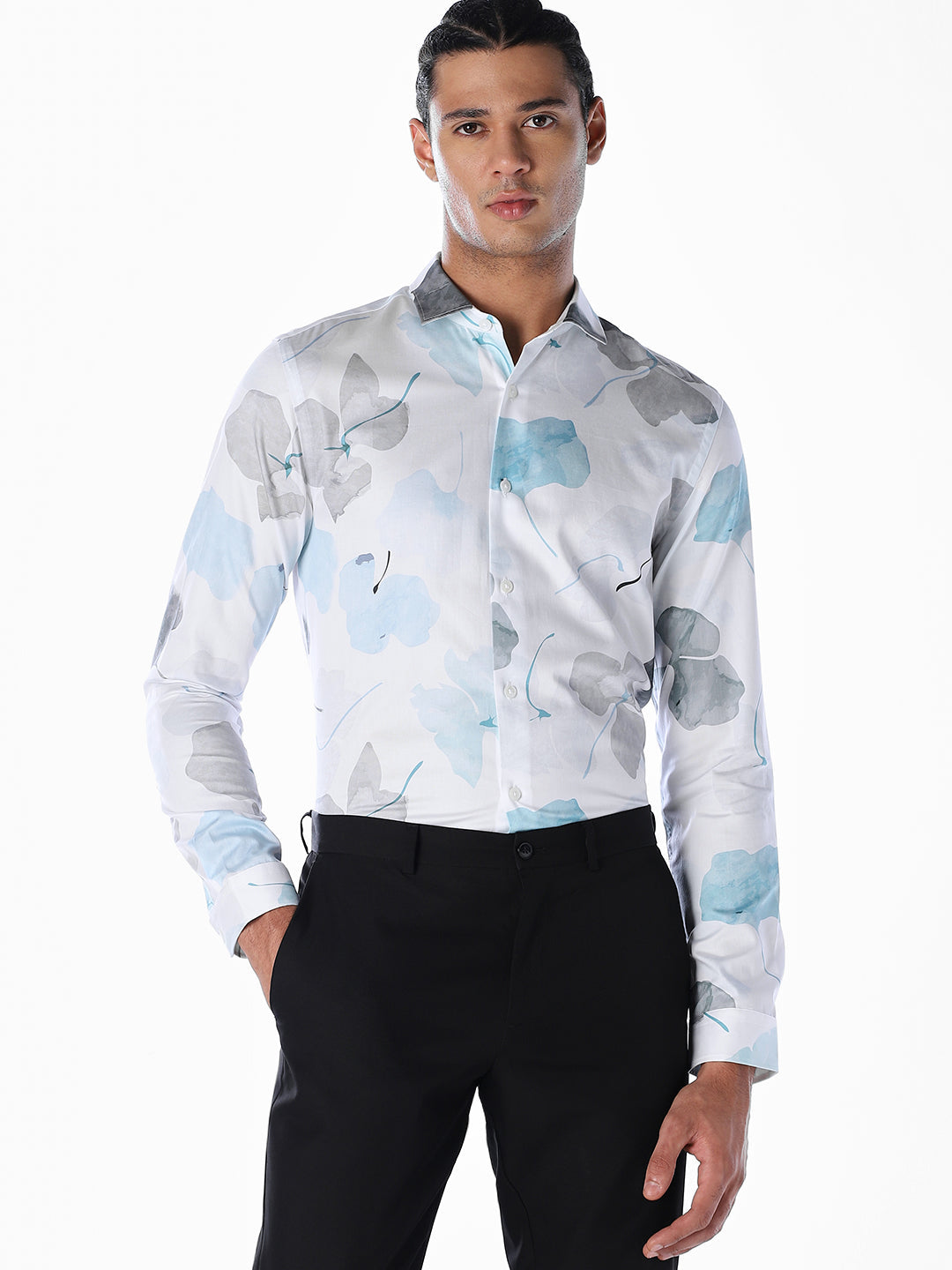 Floral Cotton Slim Fit Shirt