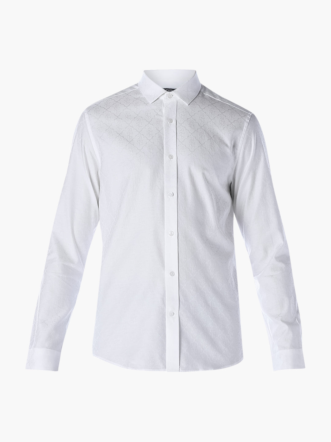 Jacquard Cotton Slim Fit Shirt