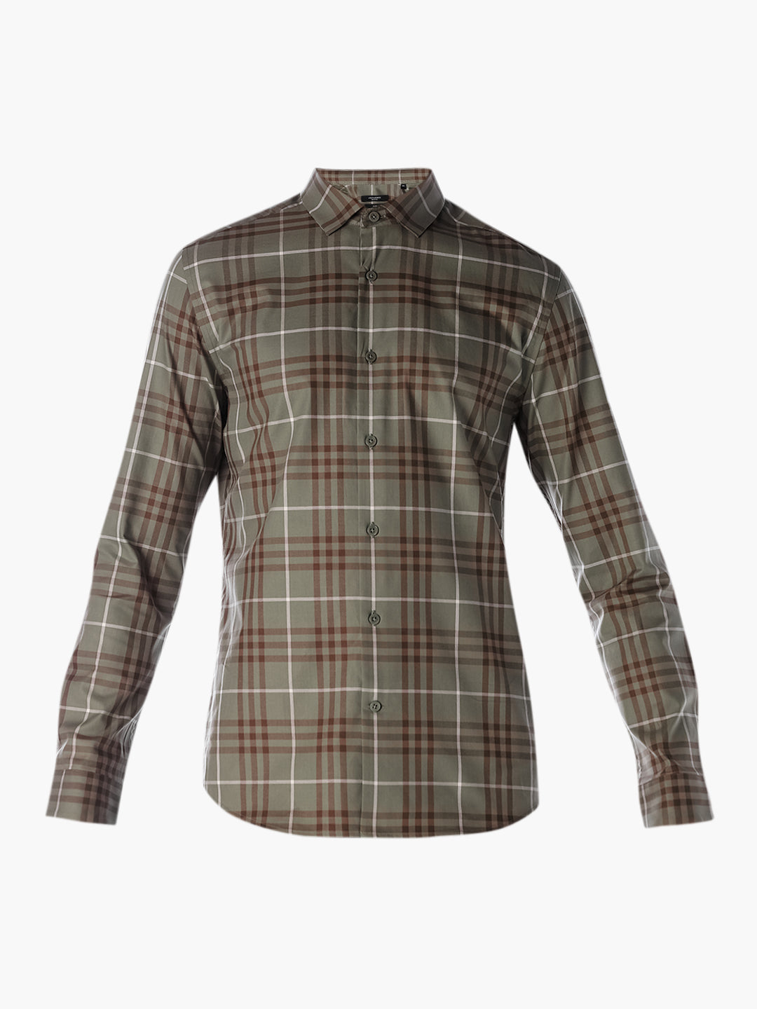 Green Check Cotton Shirt
