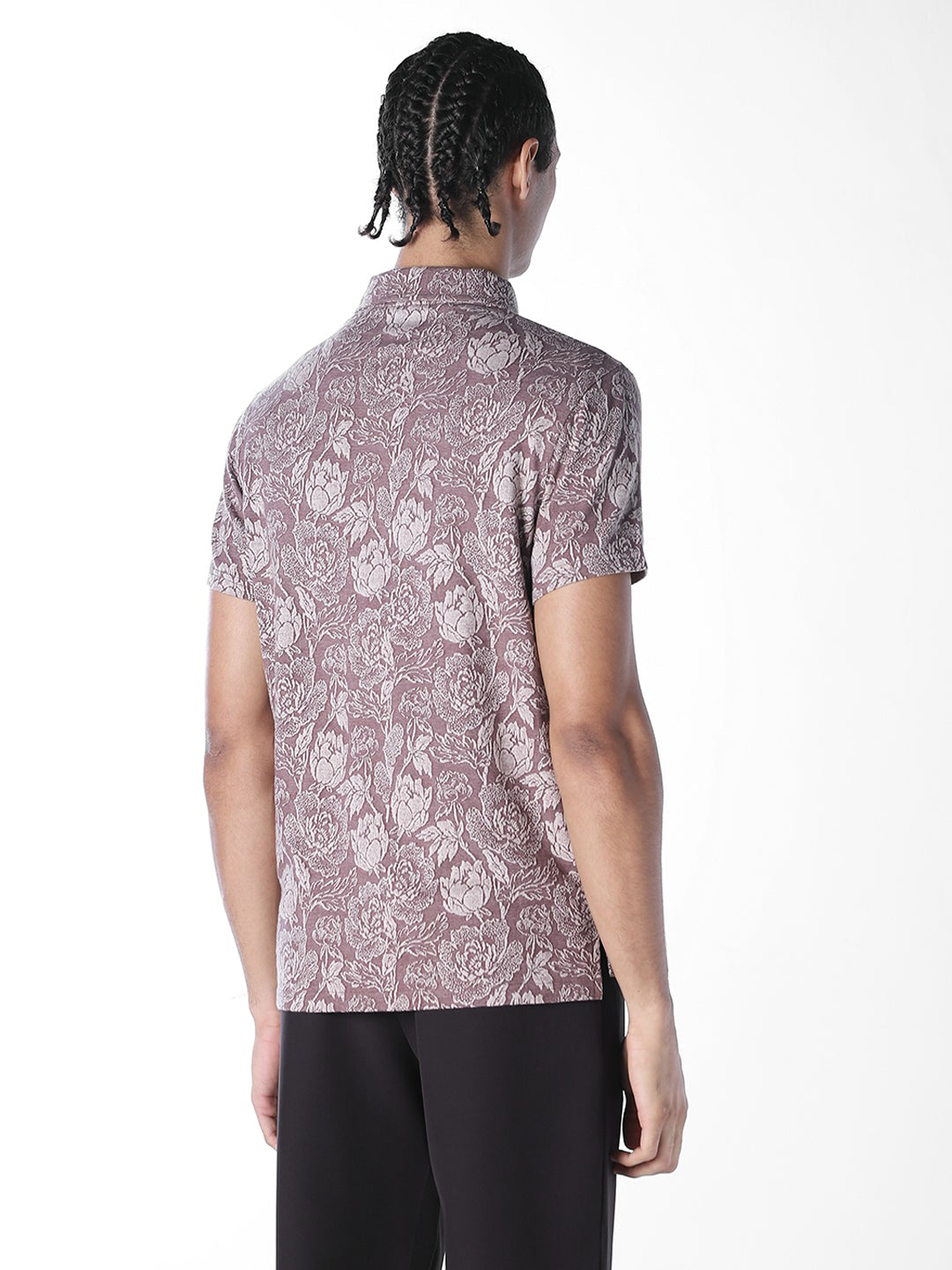 Cut & Sew Printed Cotton Polo