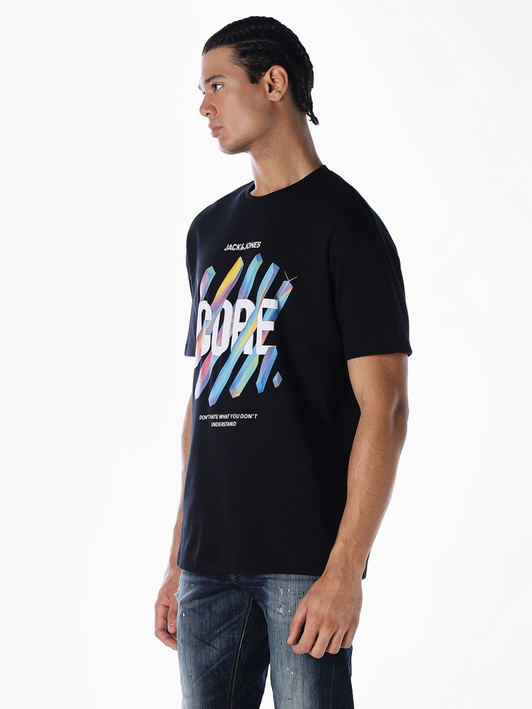 Cut & Sew Printed Oversized T-shirt