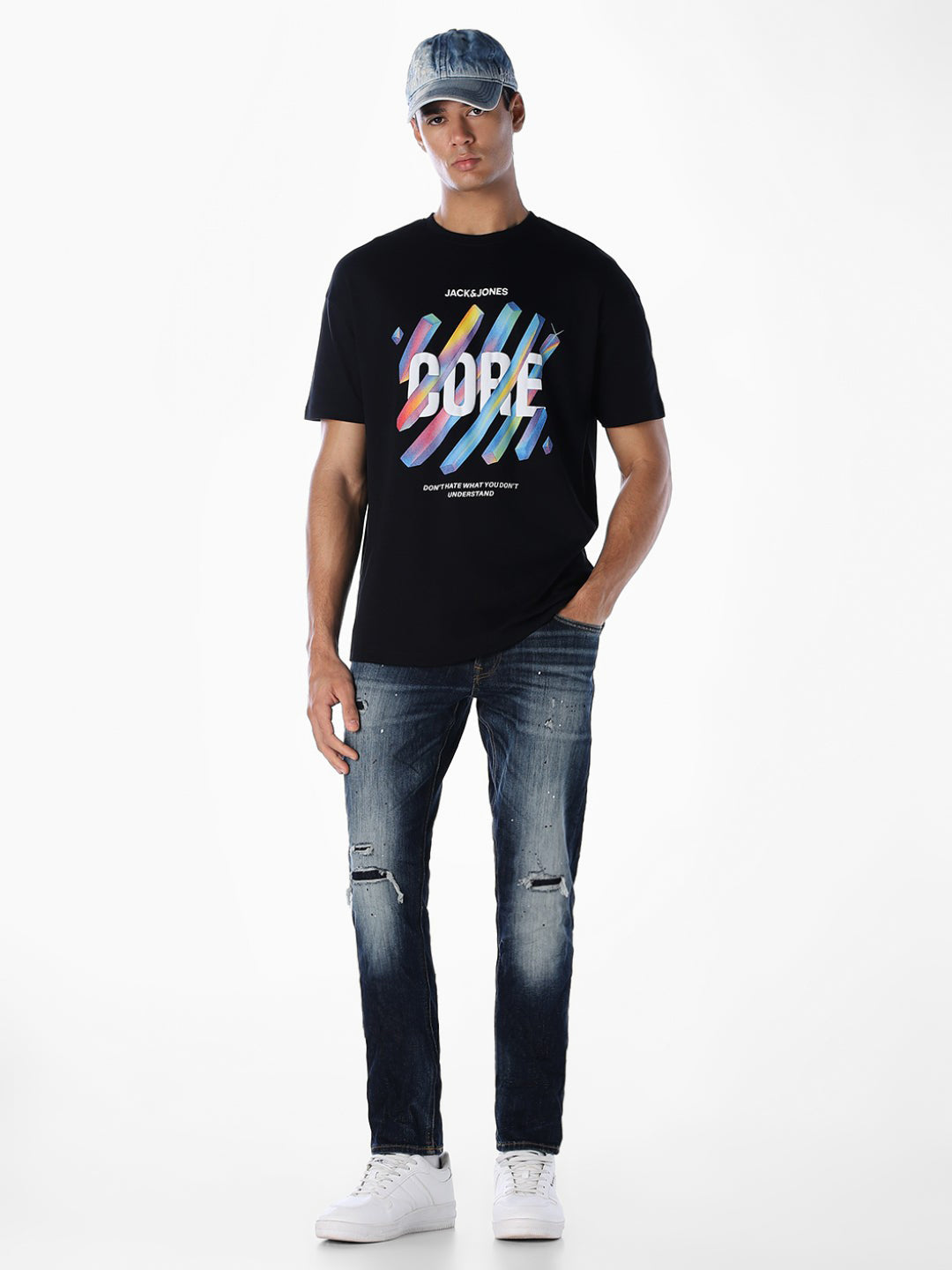 Cut & Sew Printed Oversized T-shirt