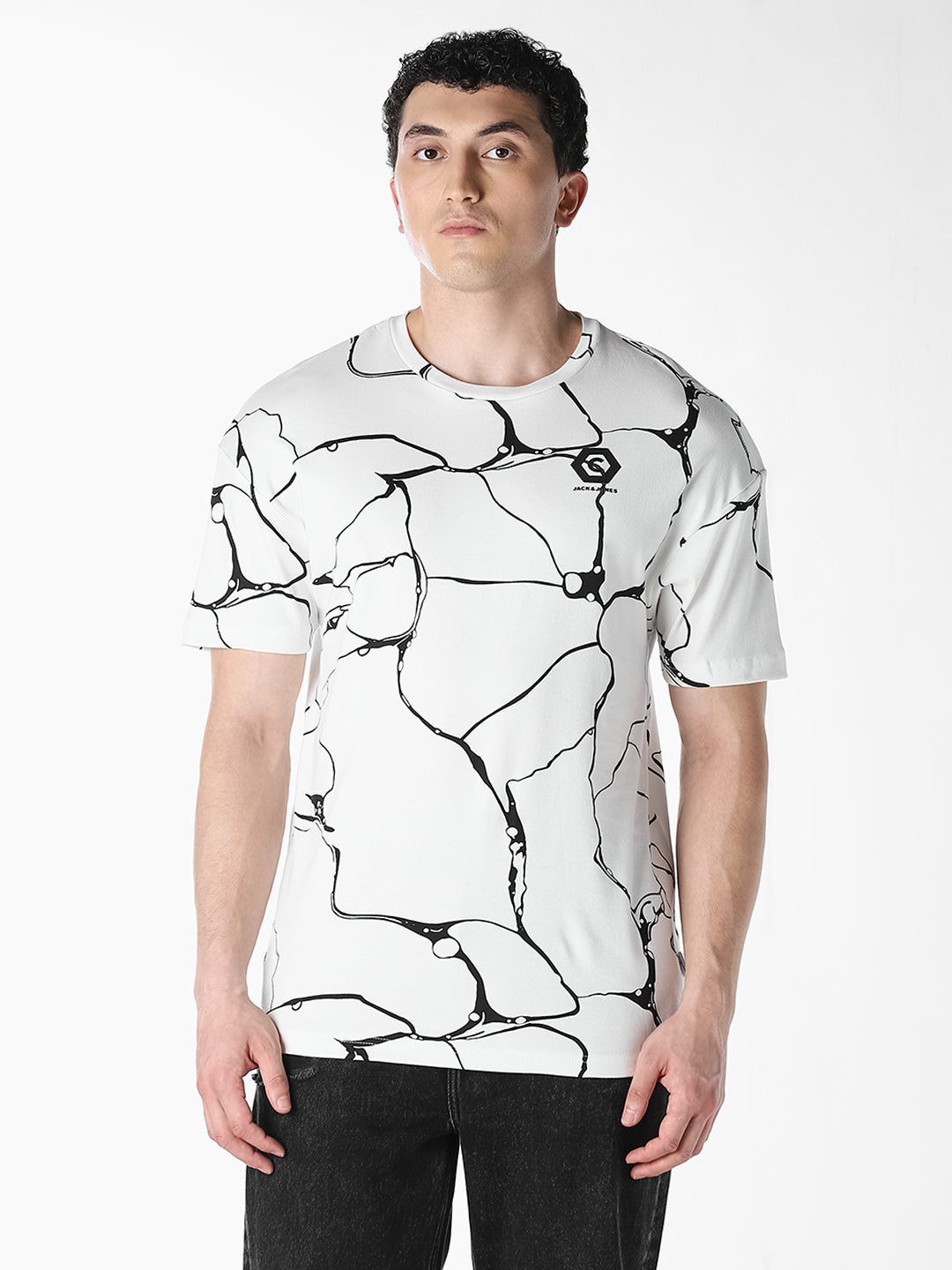 Abstract Print Cotton T-shirt