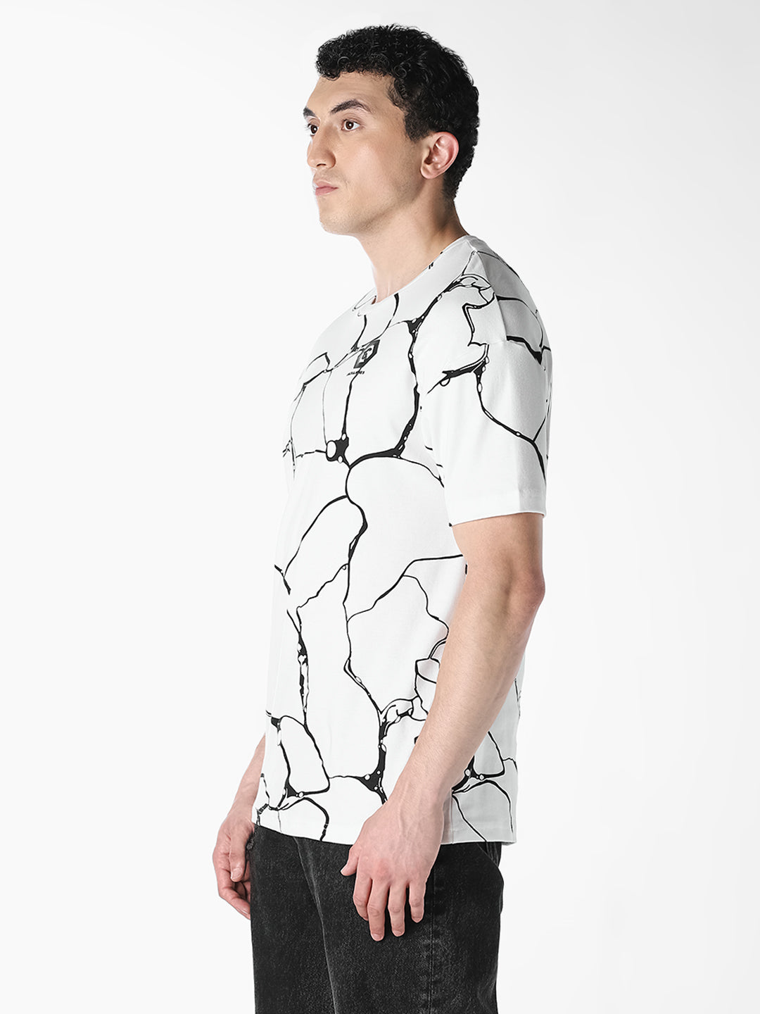 Abstract Print Cotton T-shirt