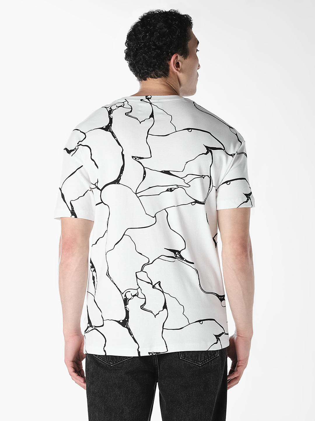 Abstract Print Cotton T-shirt