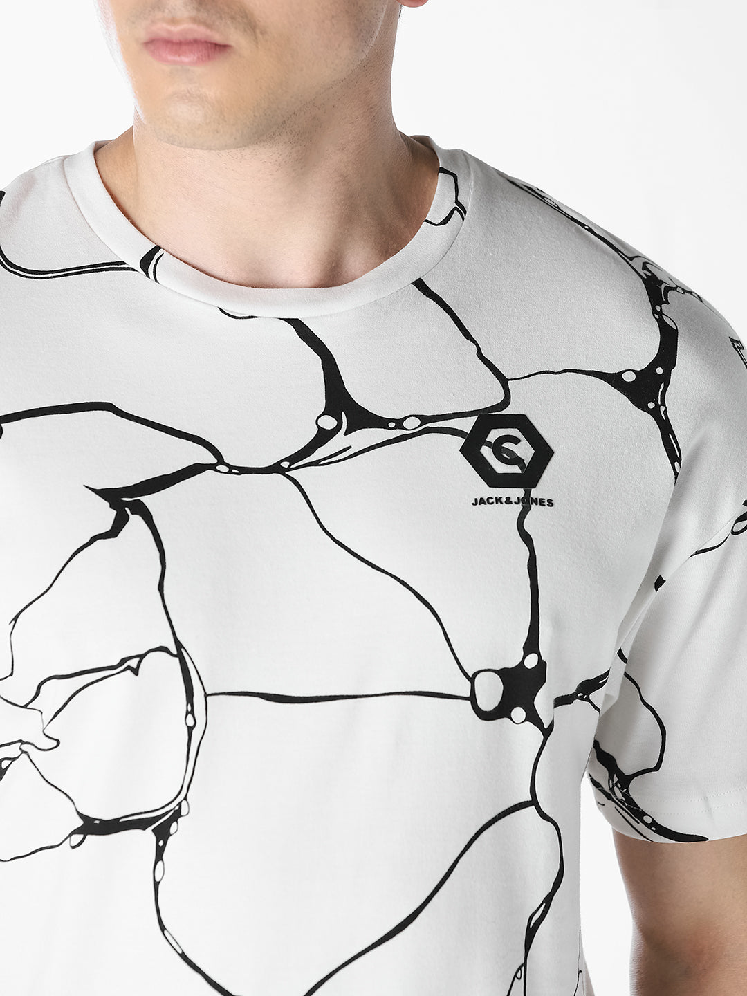 Abstract Print Cotton T-shirt