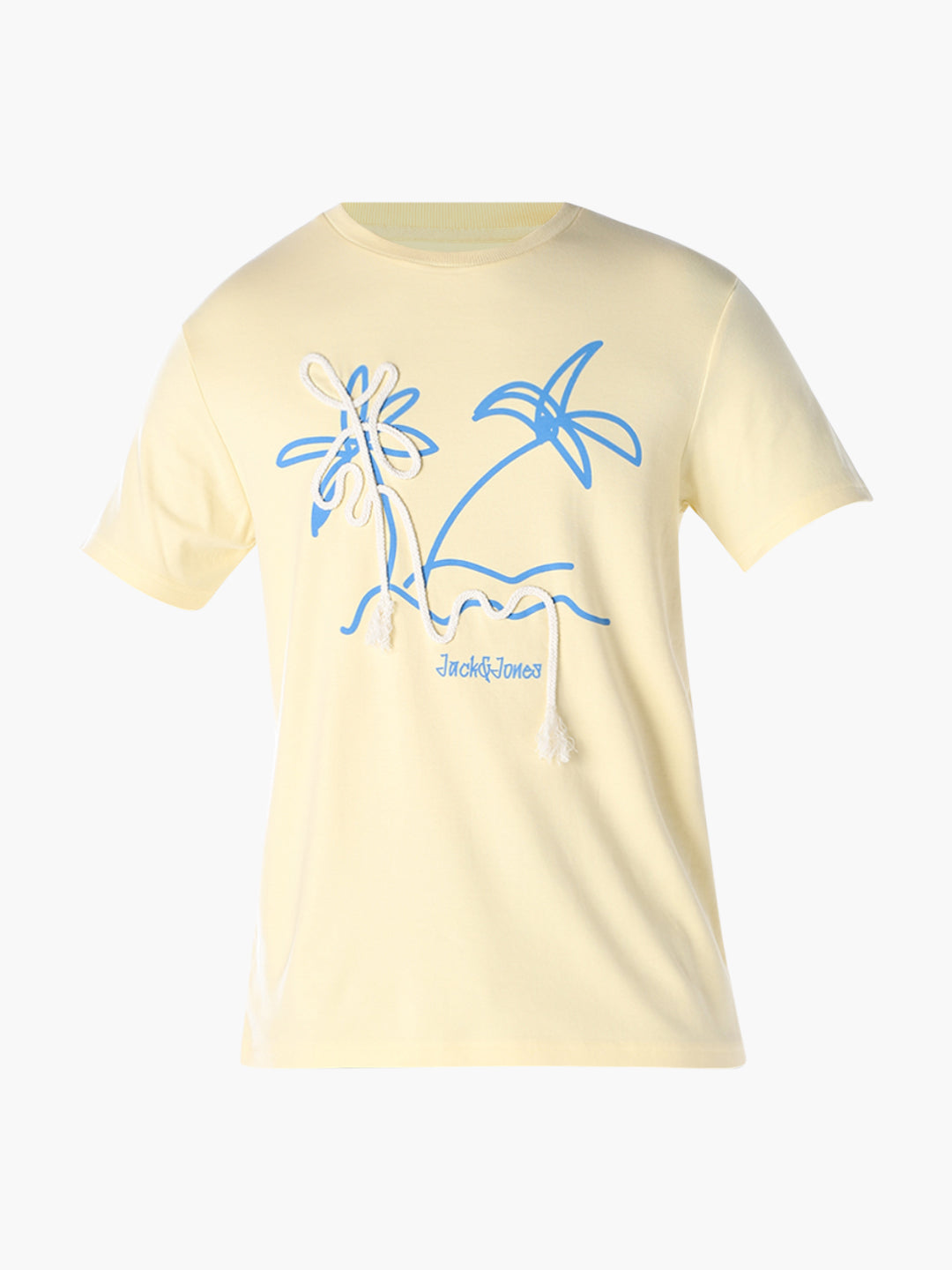 Cut & Sew Printed Cotton T-shirt