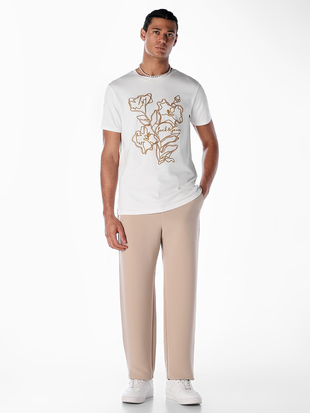 Floral Print Cotton T-shirt