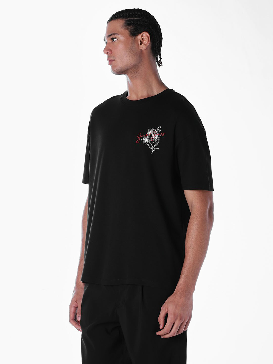 Floral Back Print Oversized T-shirt