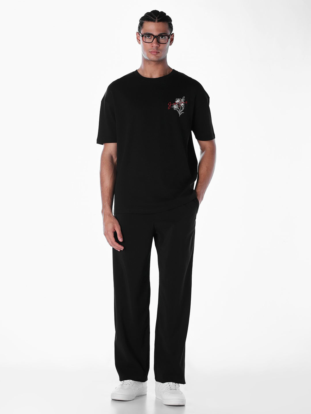 Floral Back Print Oversized T-shirt