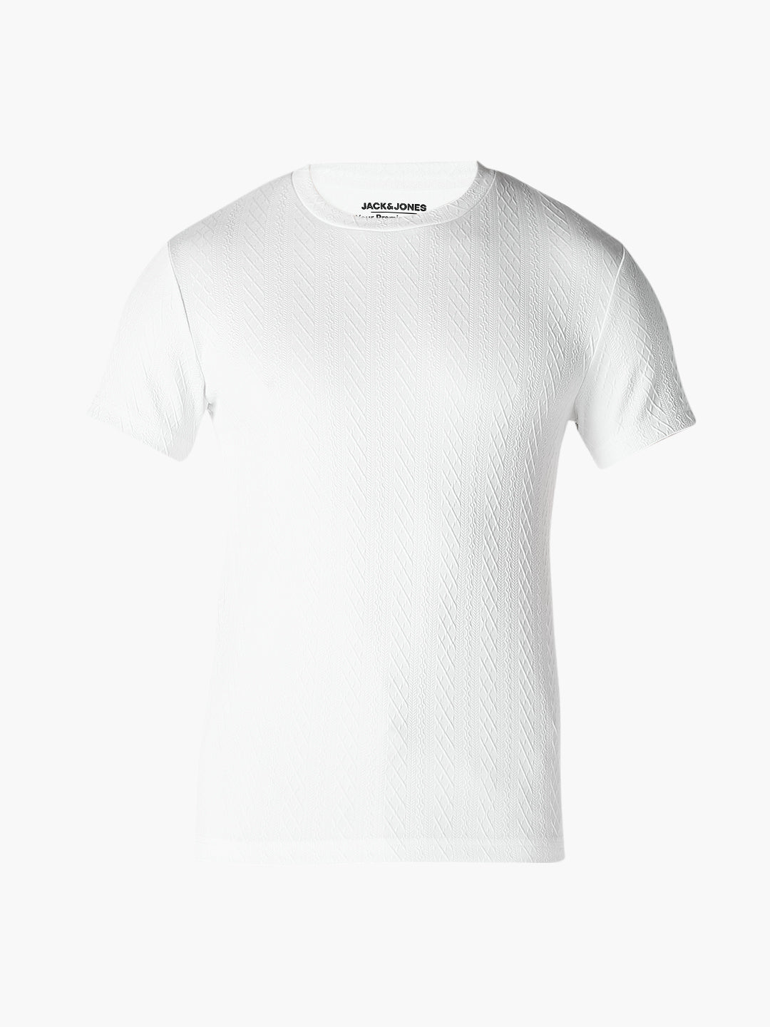 Textured Crew Neck T-shirt