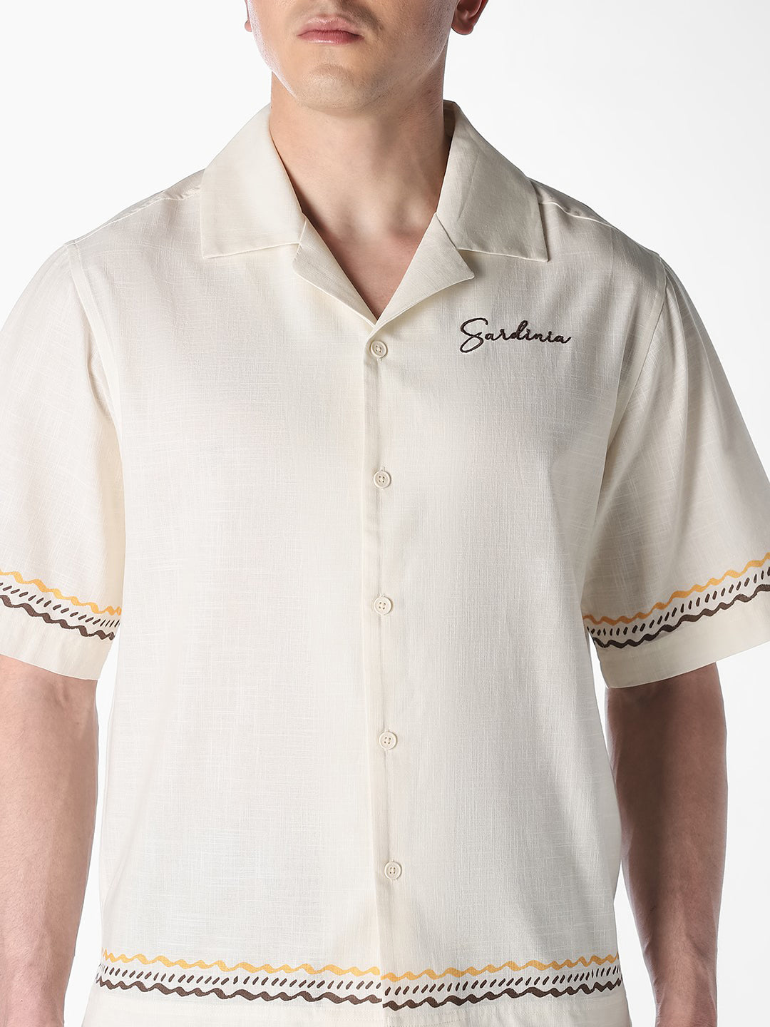 White Embroidered Oversized Shirt