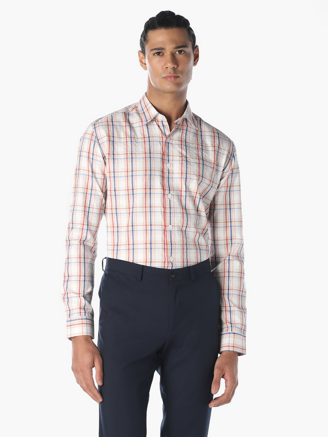 Multi-Colour Check Cotton Shirt