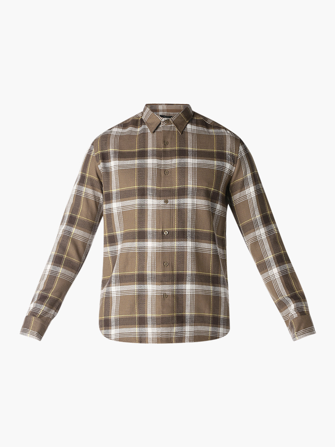 Green Check Cotton Shirt
