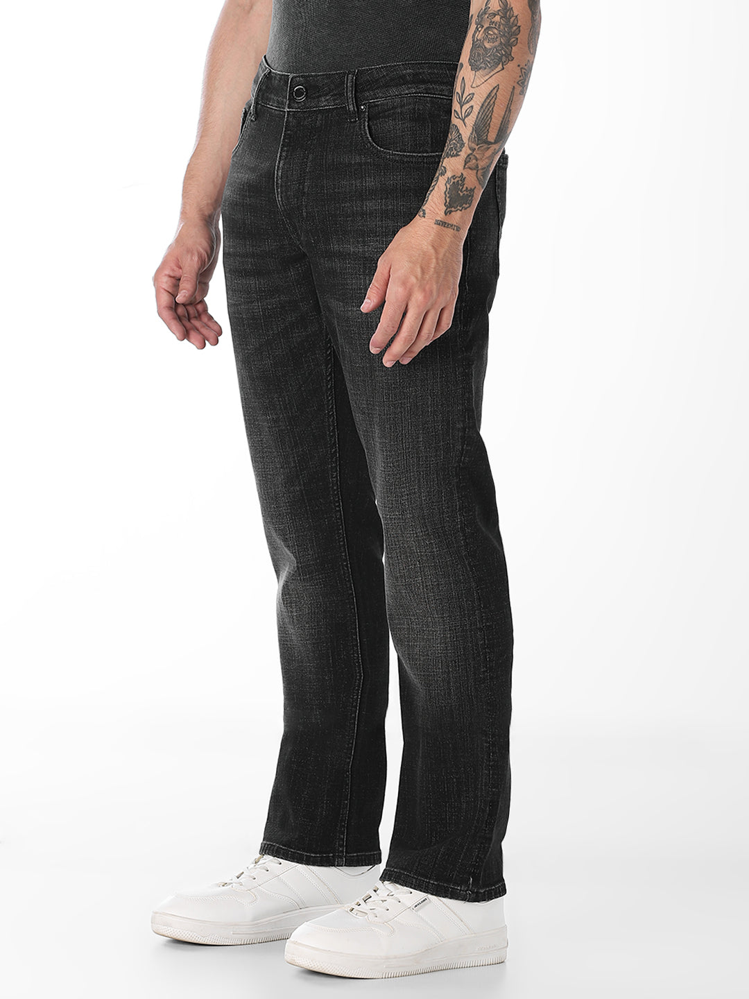 Black Washed Clark Regular Fit Jeans