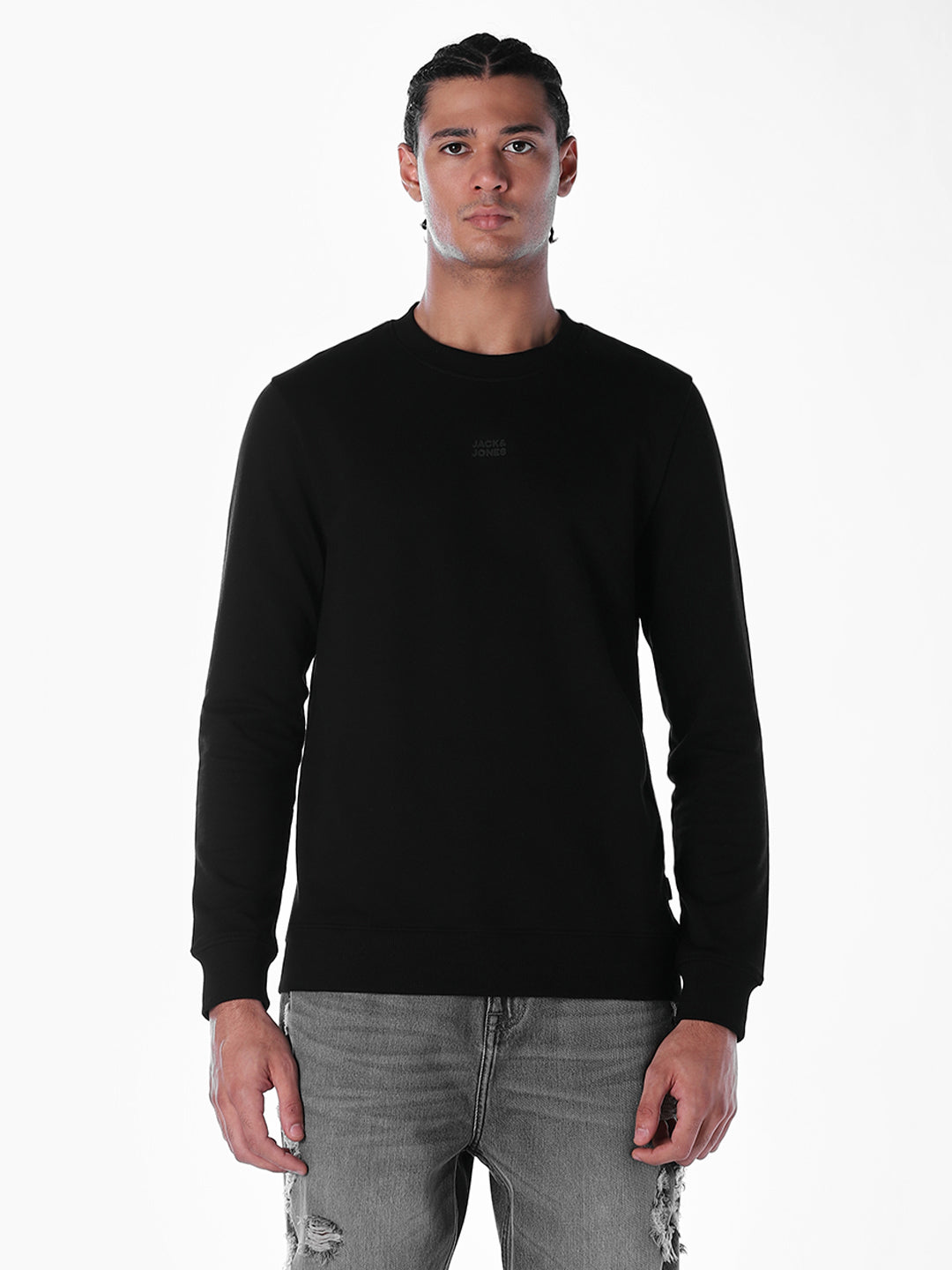 Black Crew Neck Sweatshirt