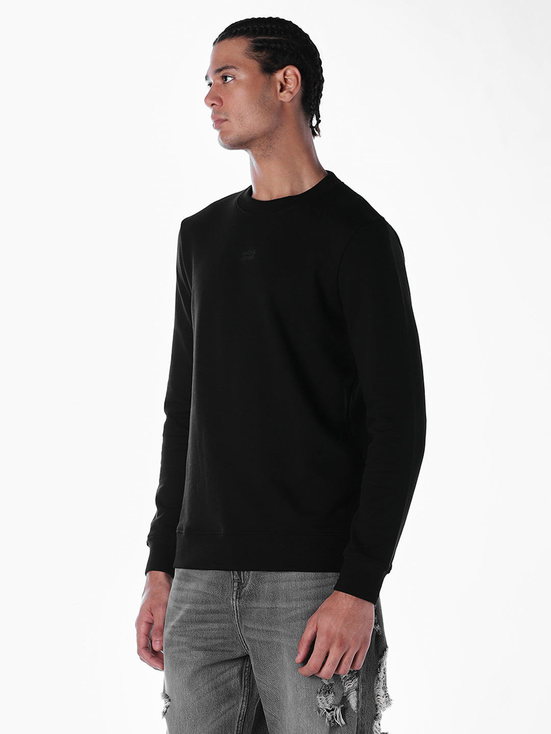 Black Crew Neck Sweatshirt