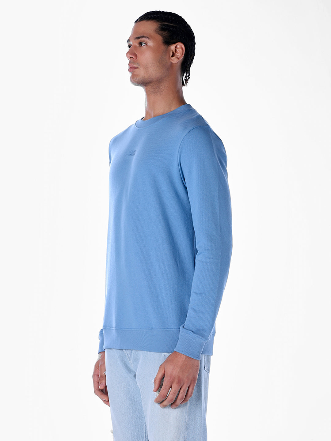 Blue Crew Neck Sweatshirt