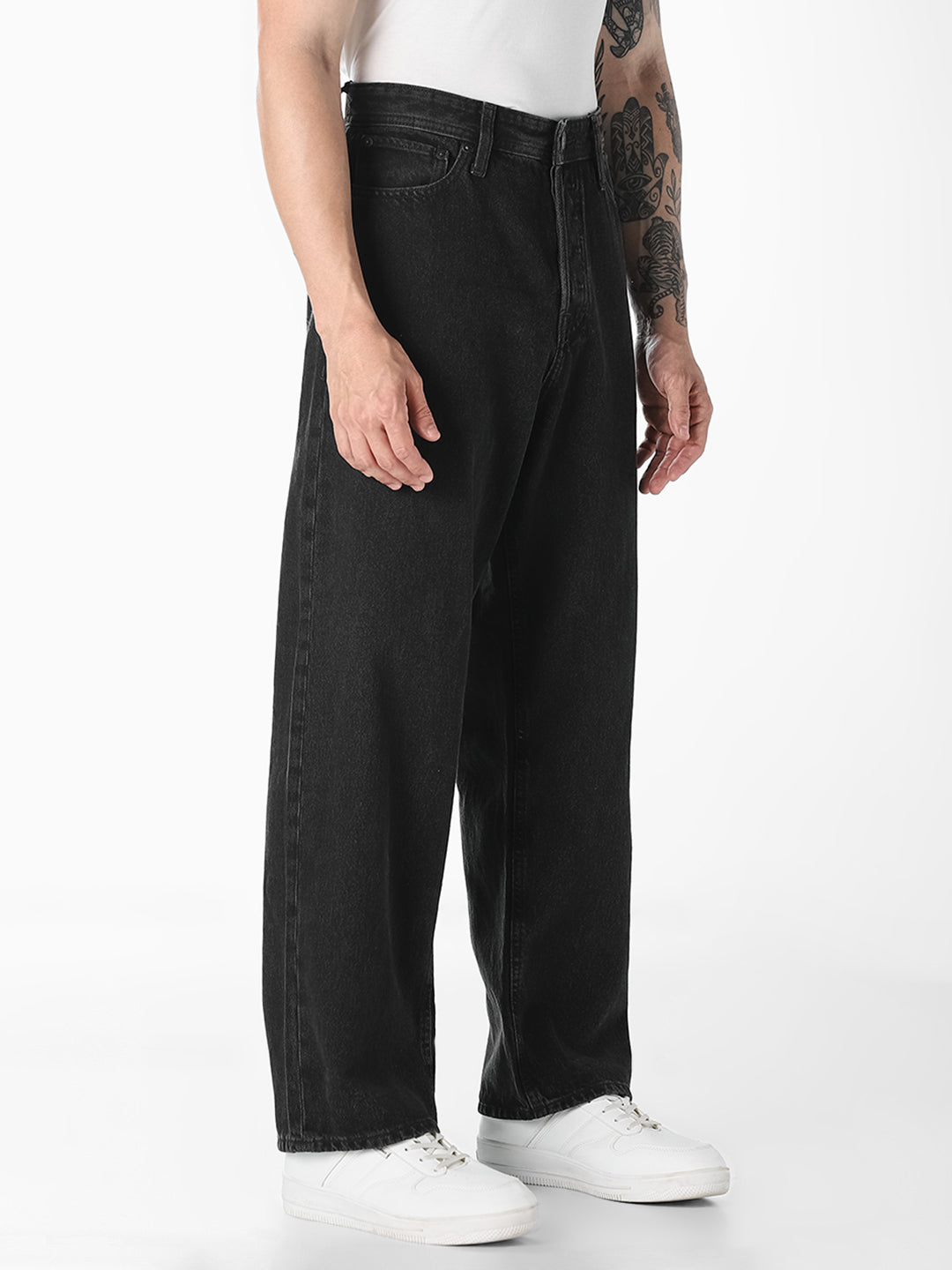 Men's Black Denim Loose Fit Jeans