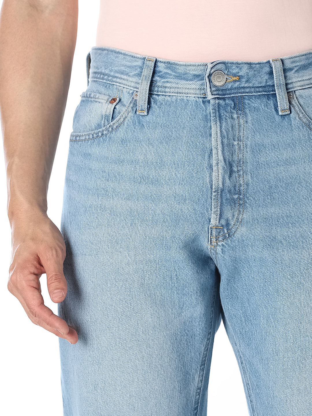 Straight Fit Low Rise Light Blue Denim Jeans