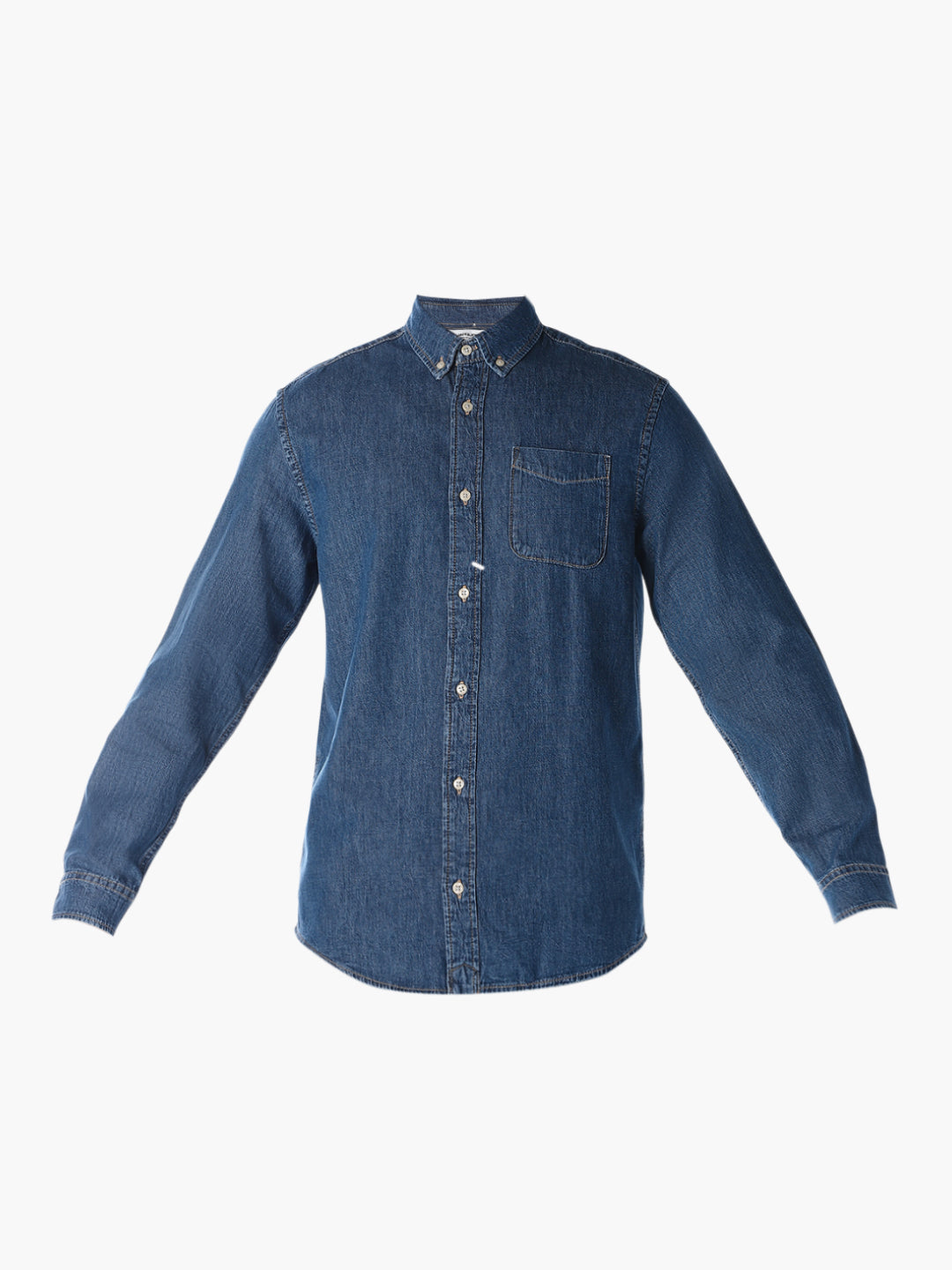 Contrast Stitch Denim Shirt