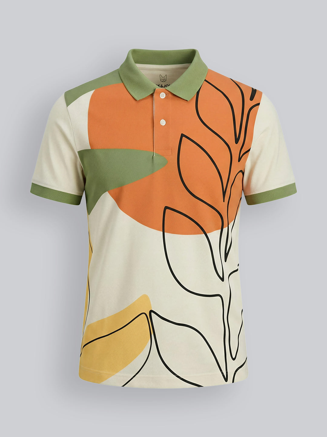 Boys Abstract Print Cotton Polo