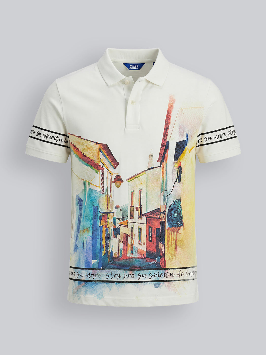 Boys Graphic Print Cotton Polo