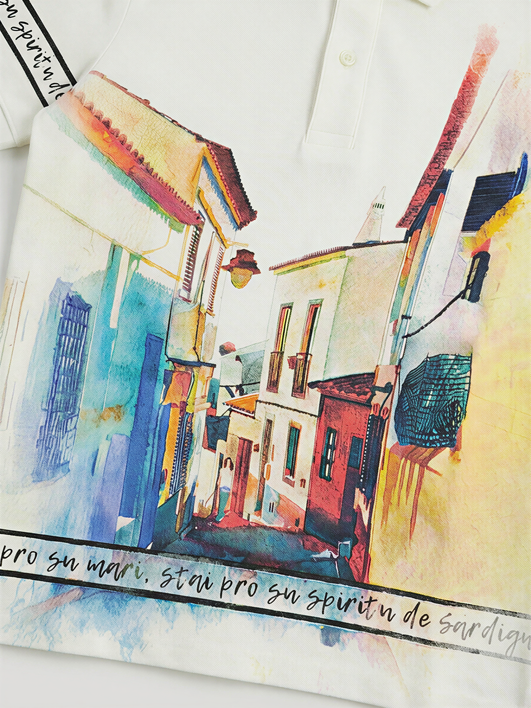 Boys Graphic Print Cotton Polo