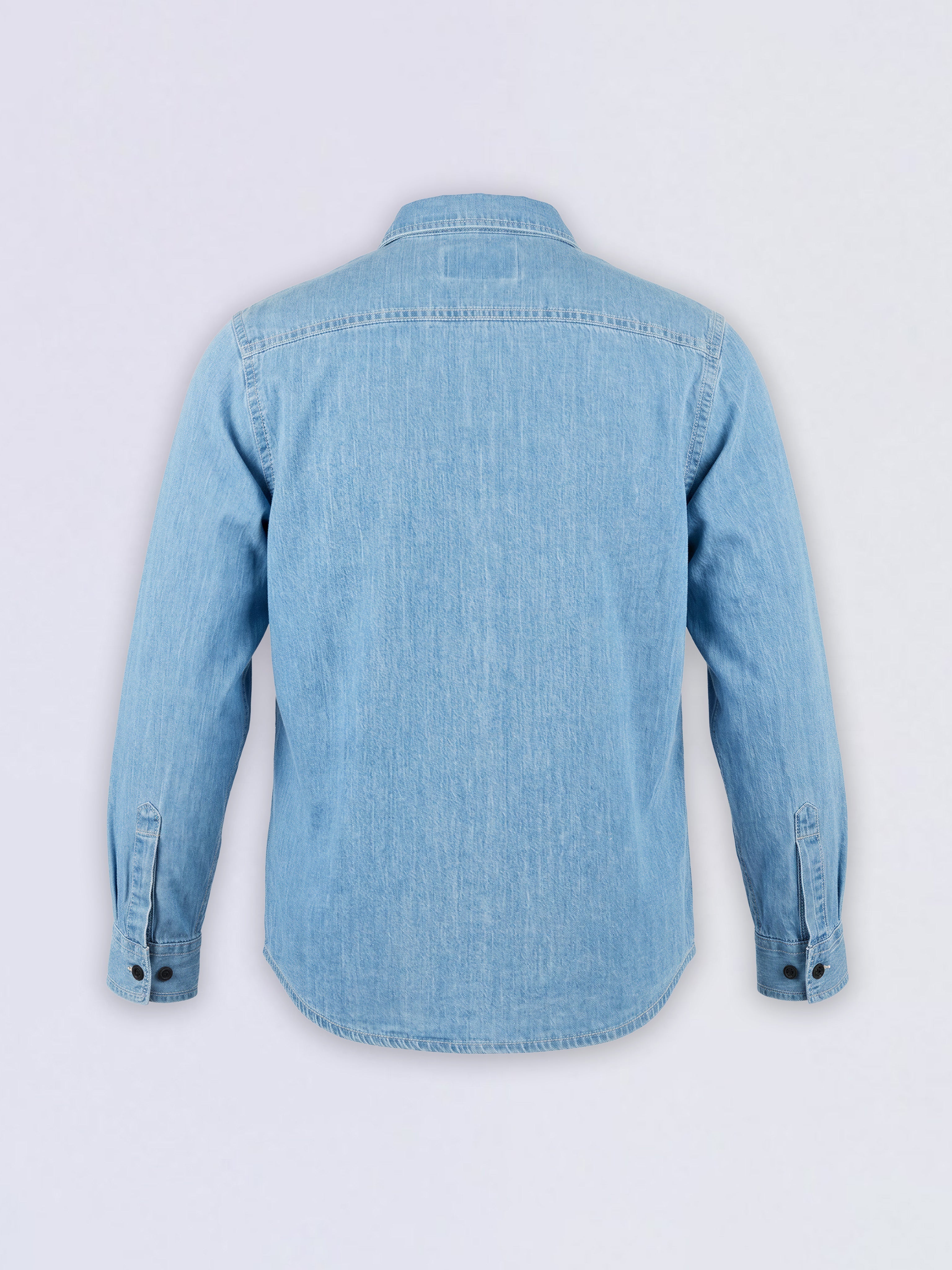 Boys Light Blue Cotton Denim Shirt