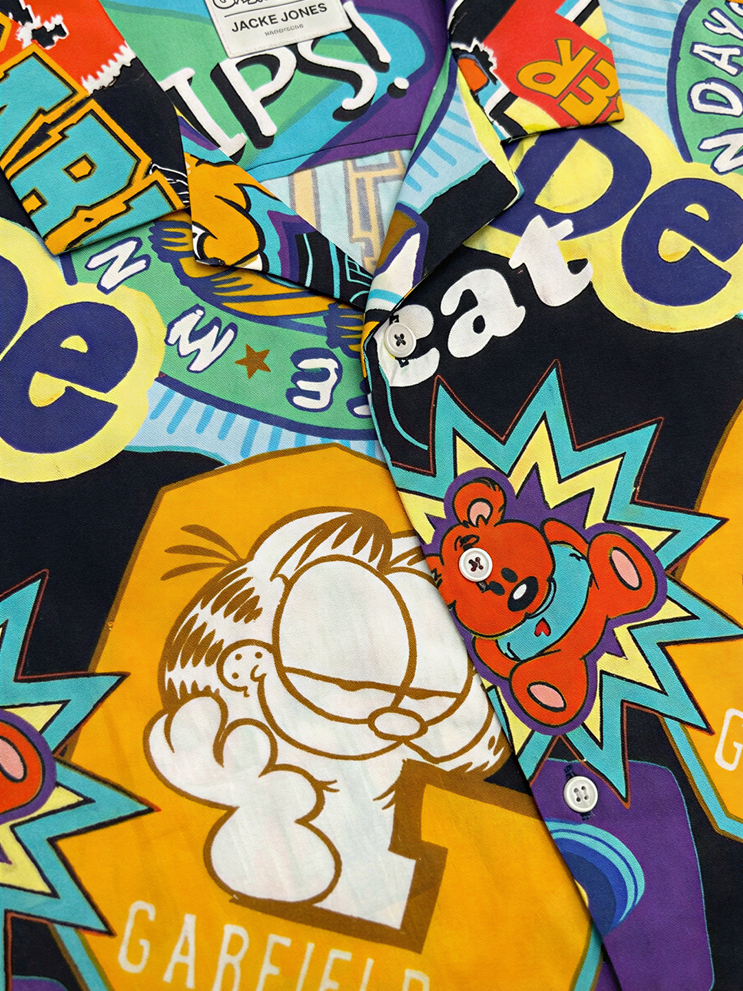 Boys Green Garfield Print Shirt