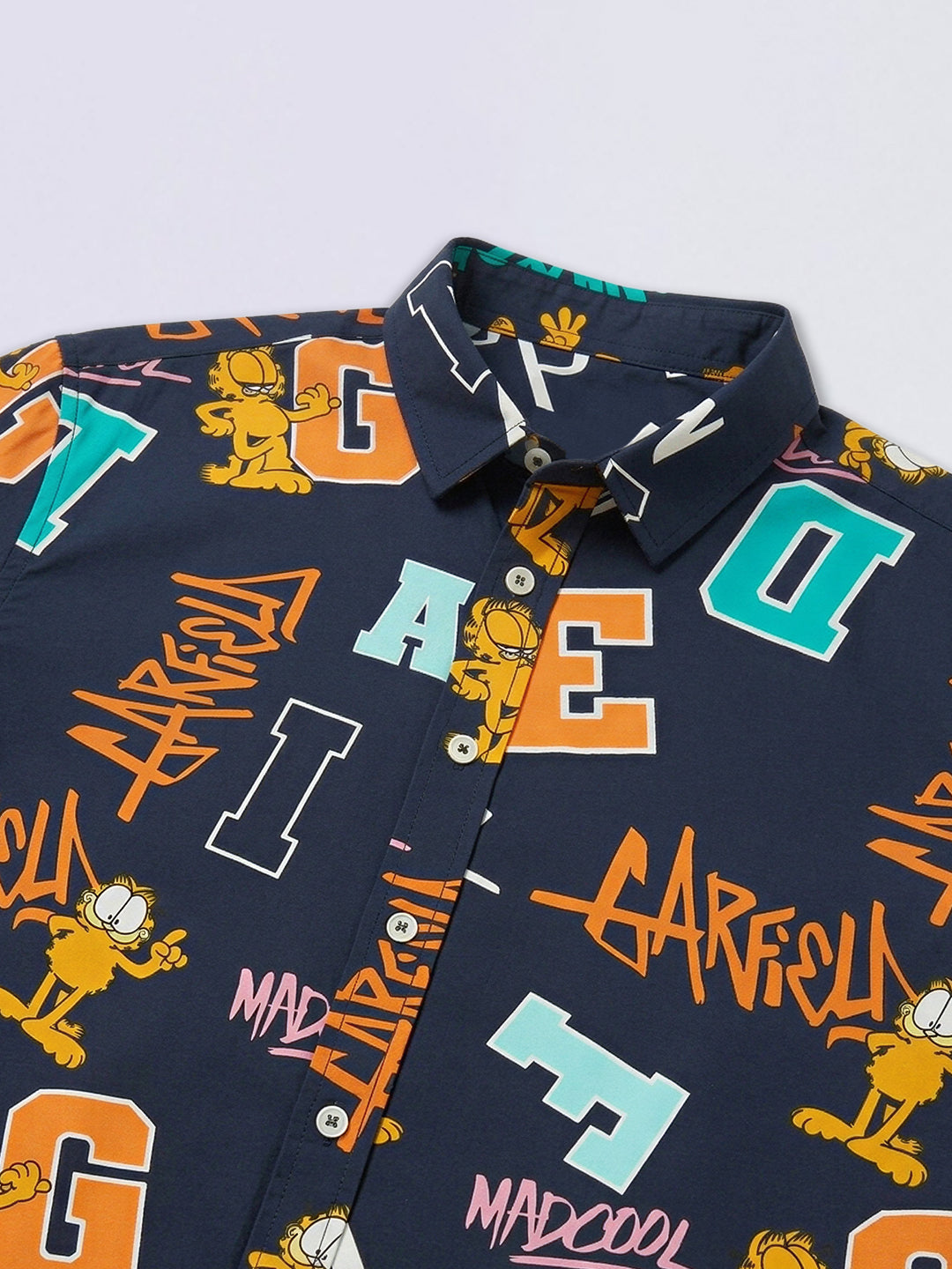 Boys Garfield Print Cotton Shirt