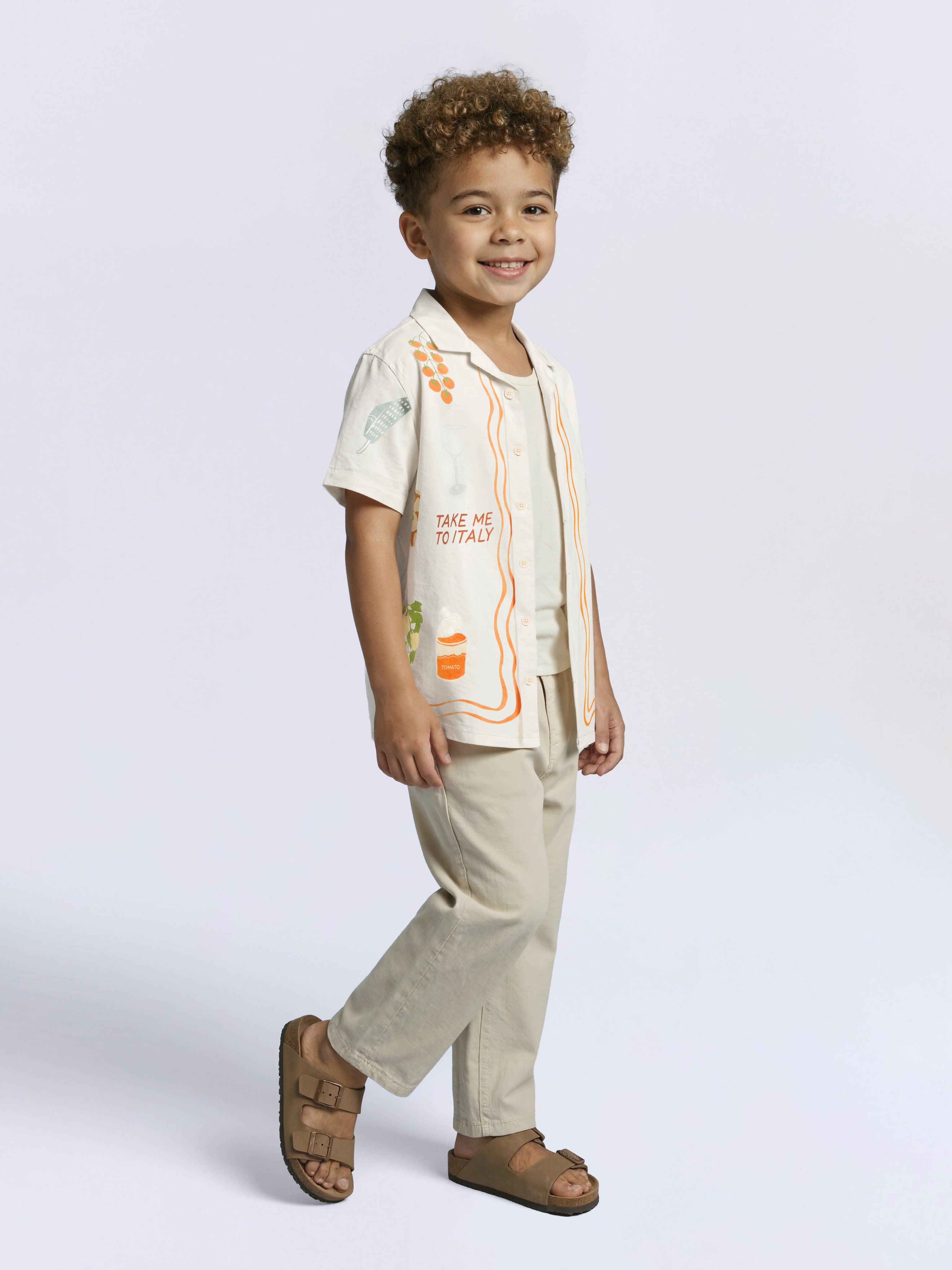 Boys Printed Cotton Shirt