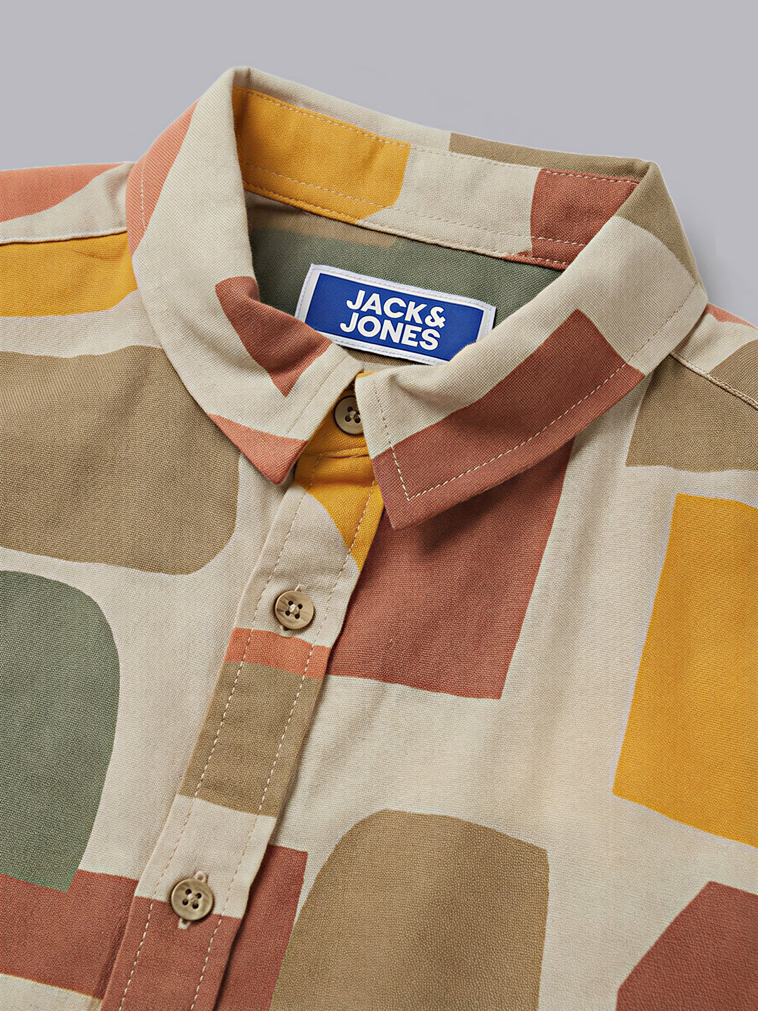 Boys Abstract Print Cotton Shirt