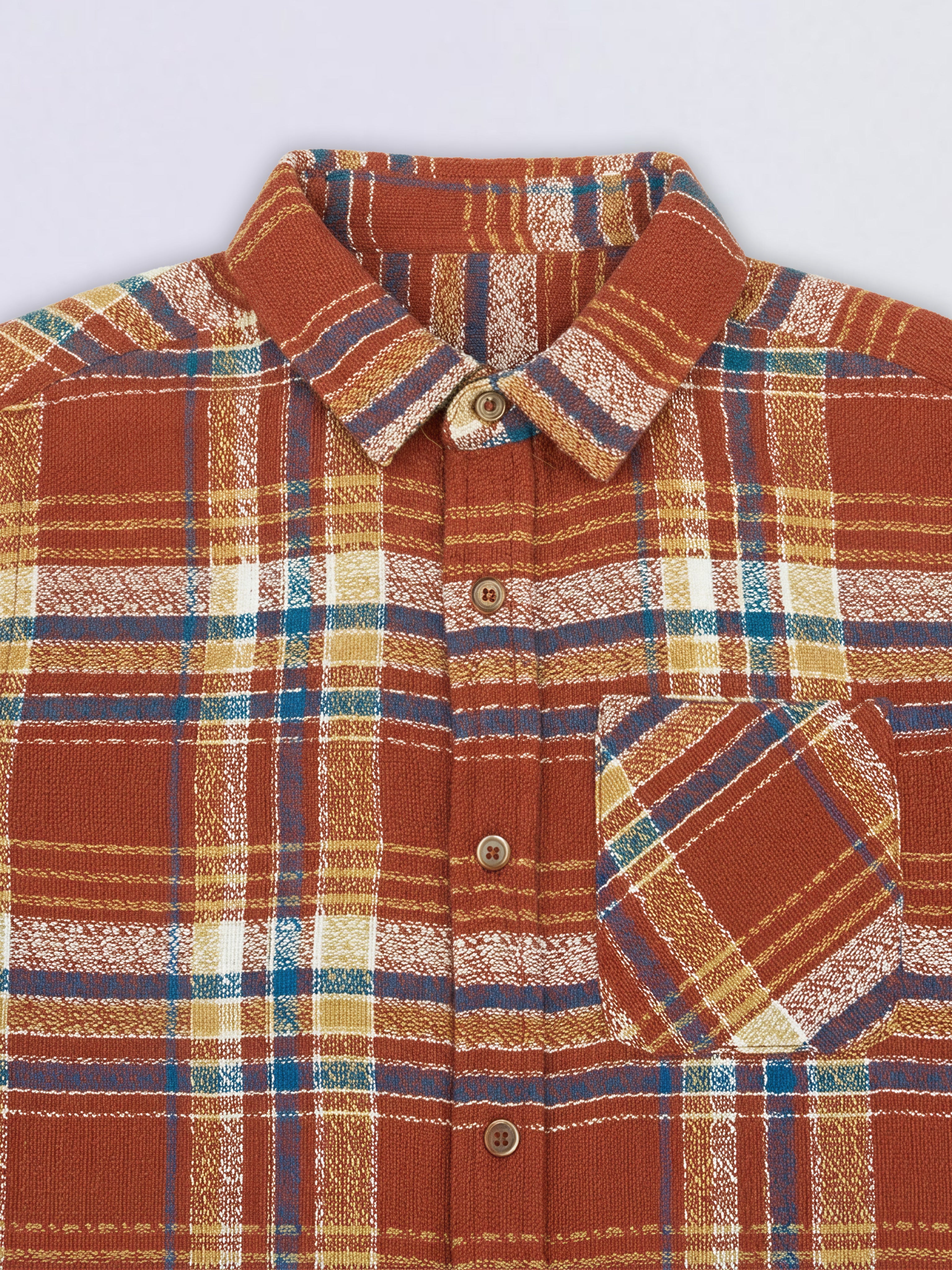 Boys Red Check Print Shirt