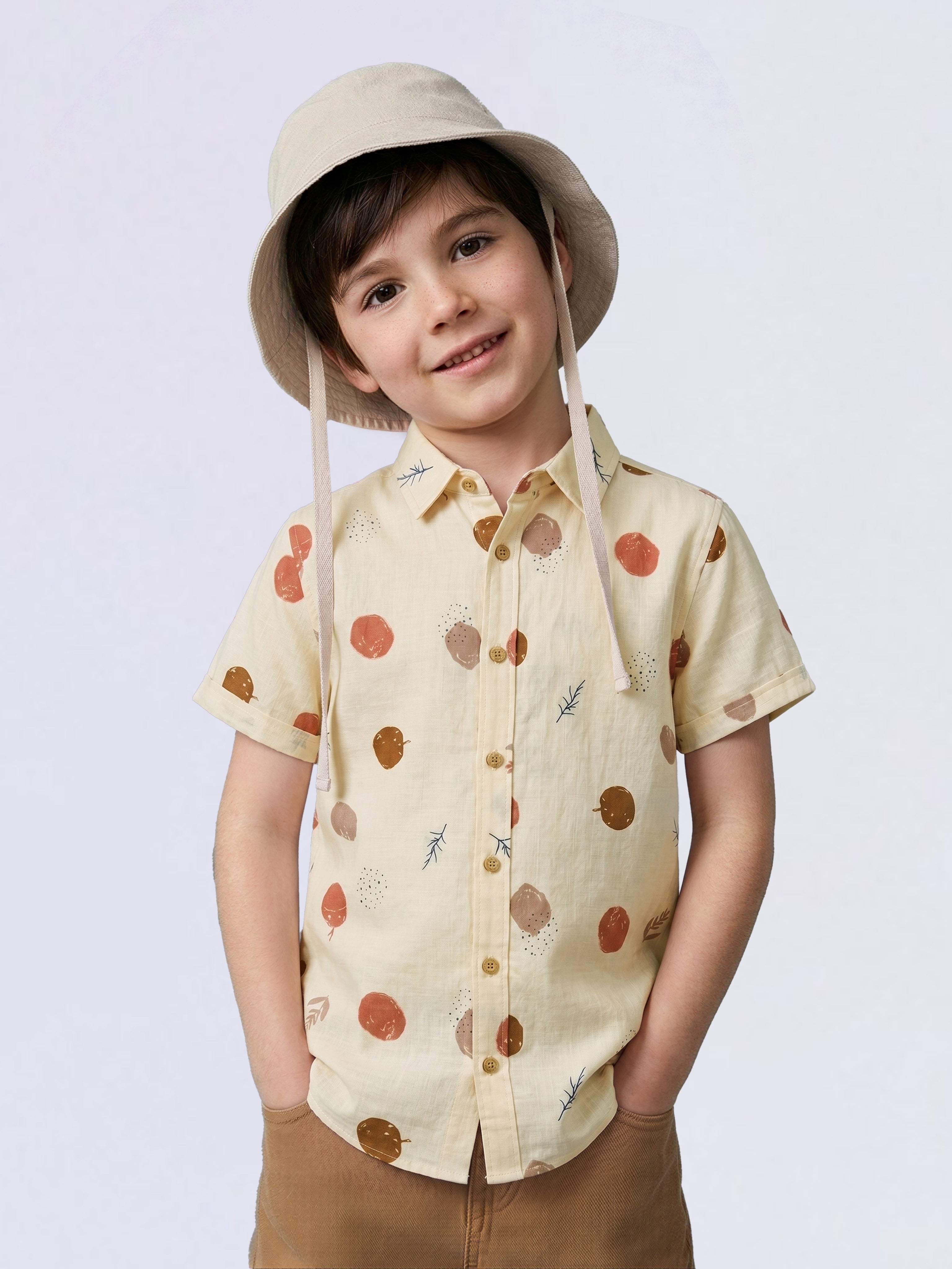 Boys Printed Short Sleeves Shirt
