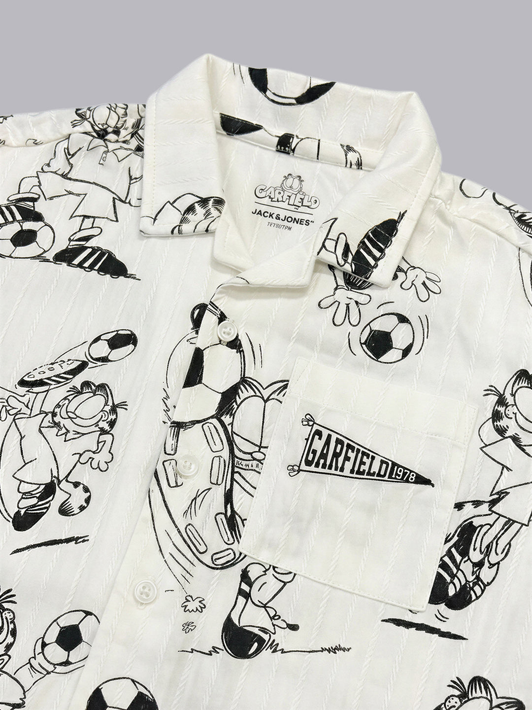 Boys Garfield Print Casual Shirt