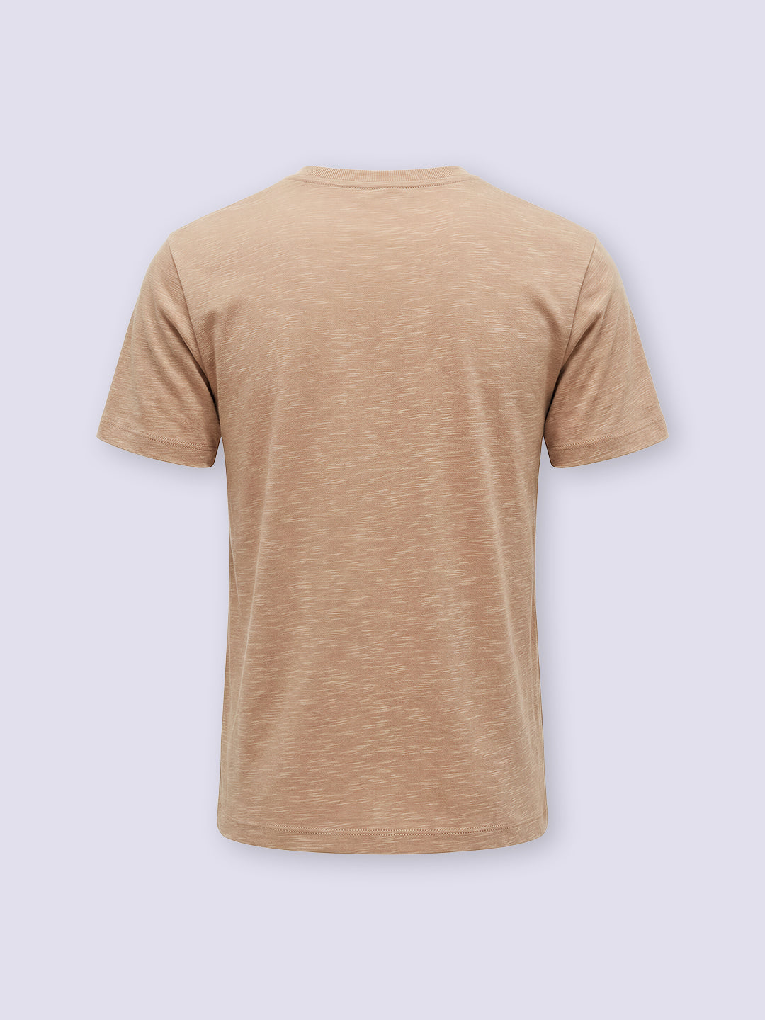 Boys Taupe Embroidered Cotton T-Shirt