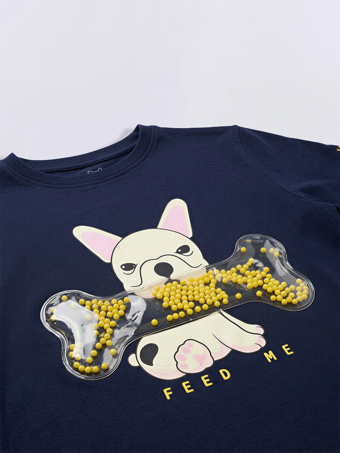 Boys Navy Embellished T-shirt