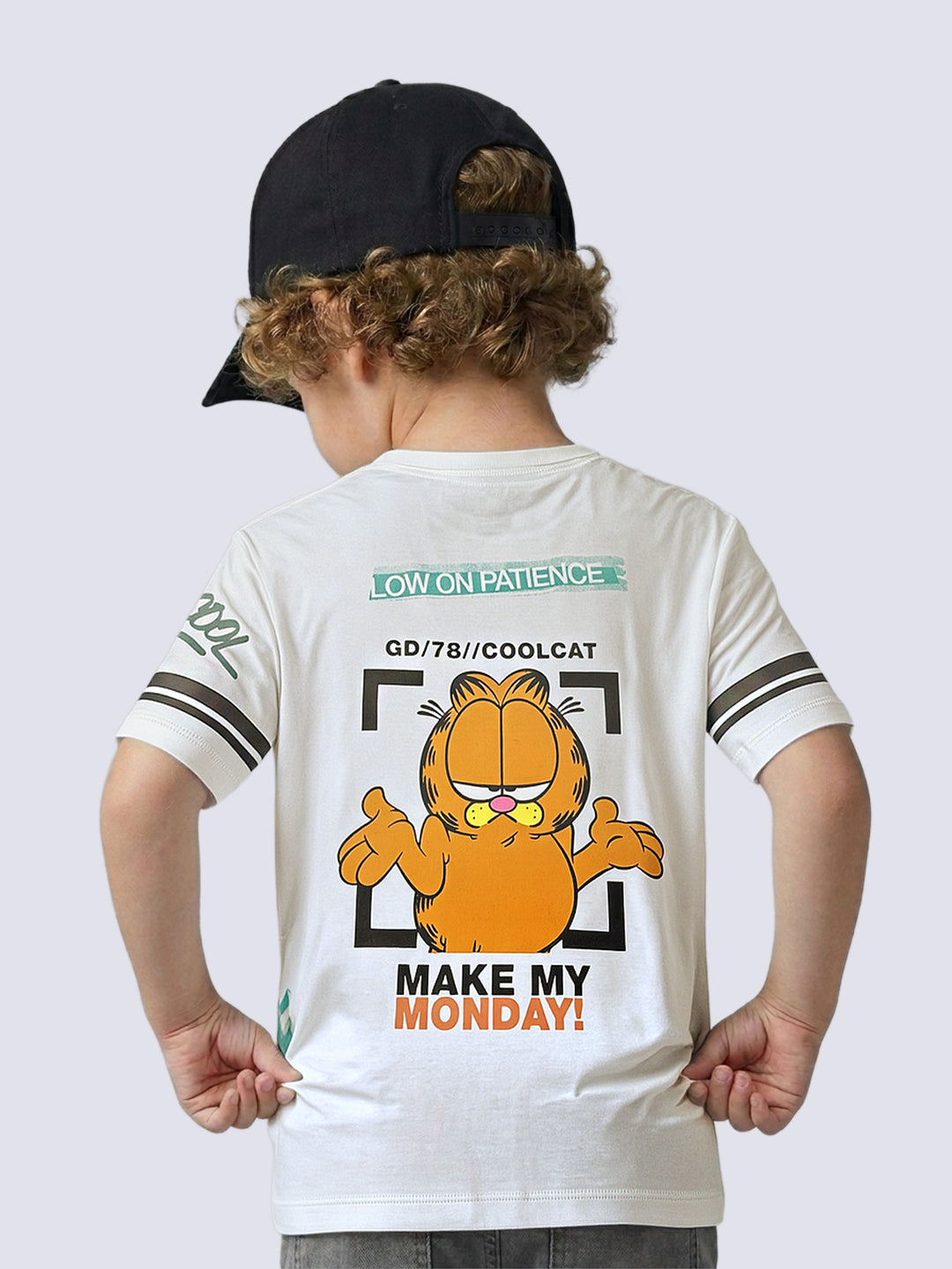 Boys Garfield Print Oversized T-shirt