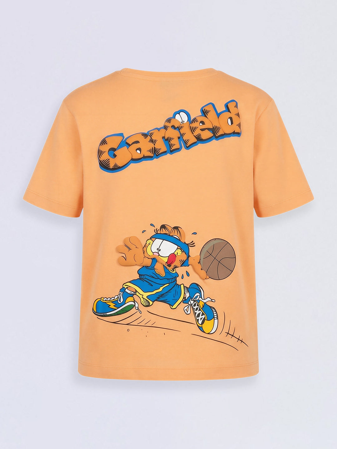Boys Orange Garfield Print Oversized T-shirt