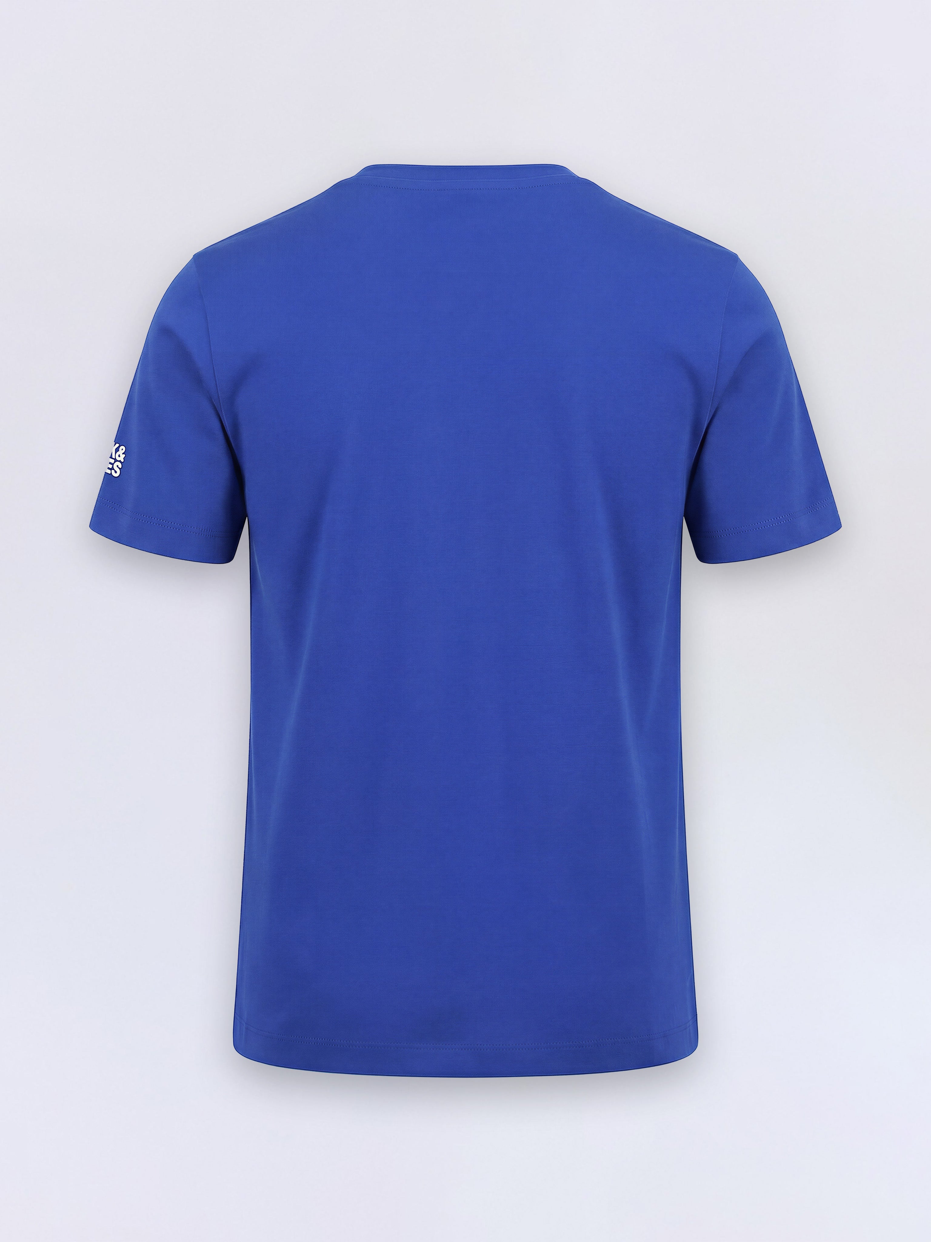 Boys Blue Printed Cotton T-shirt