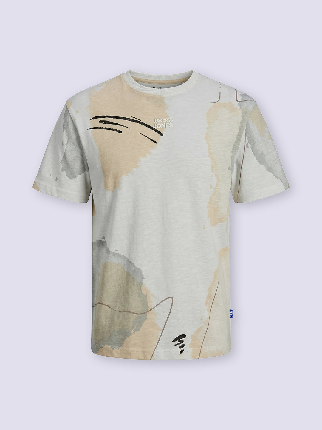 Boys White Printed Oversized T-shirt