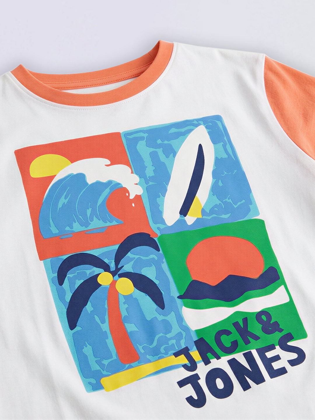 Boys Colourblocked Printed T-shirt