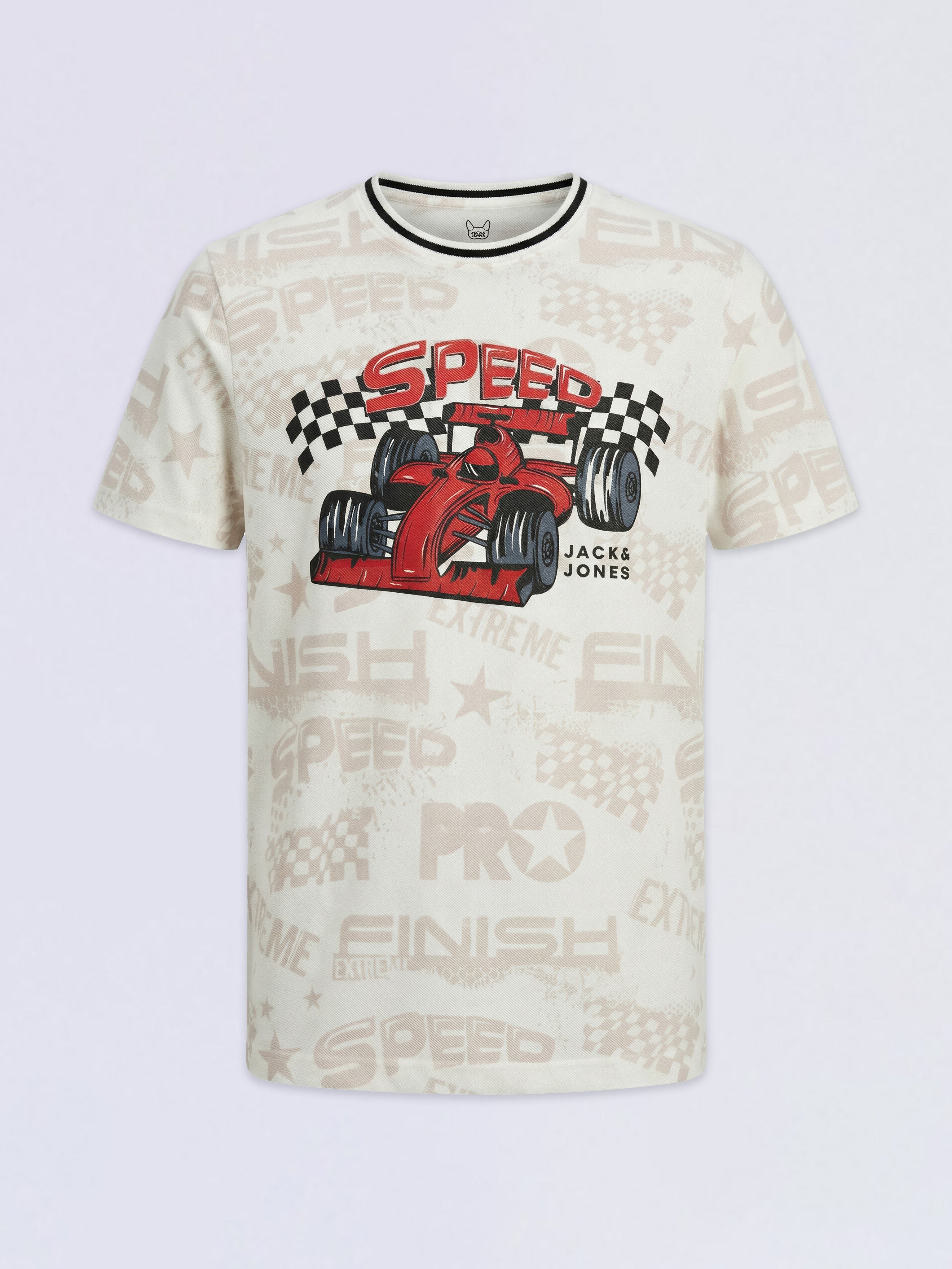 Boys Racer Car Print Cotton T-shirt