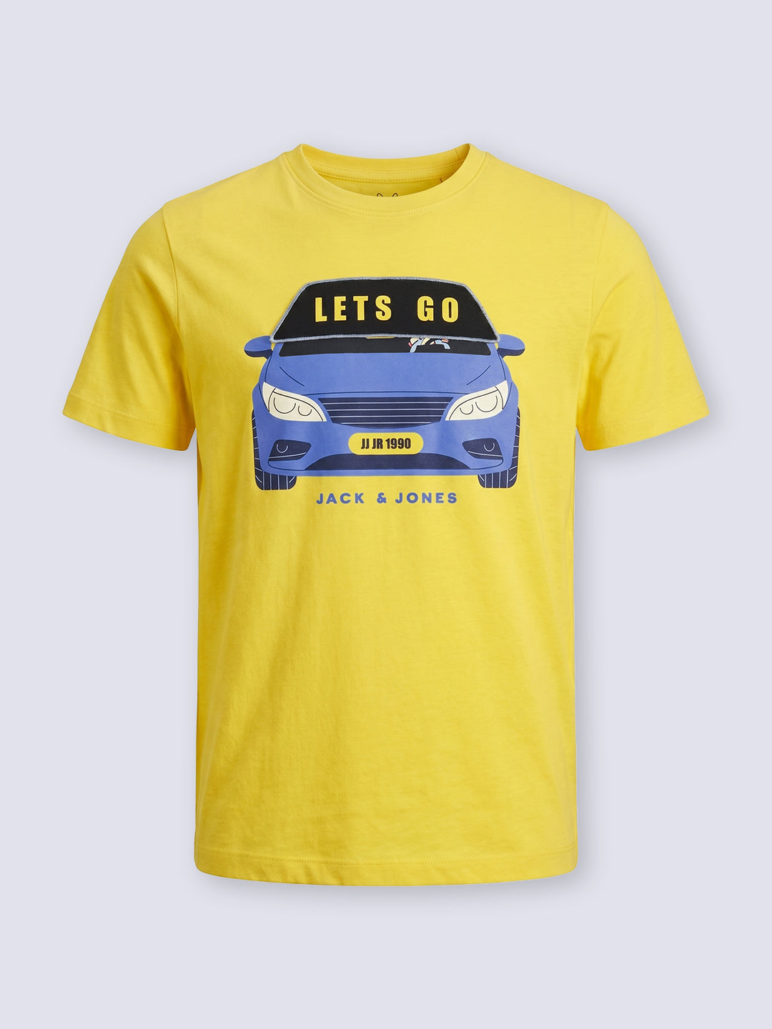 Boys Yellow Car Print T-shirt