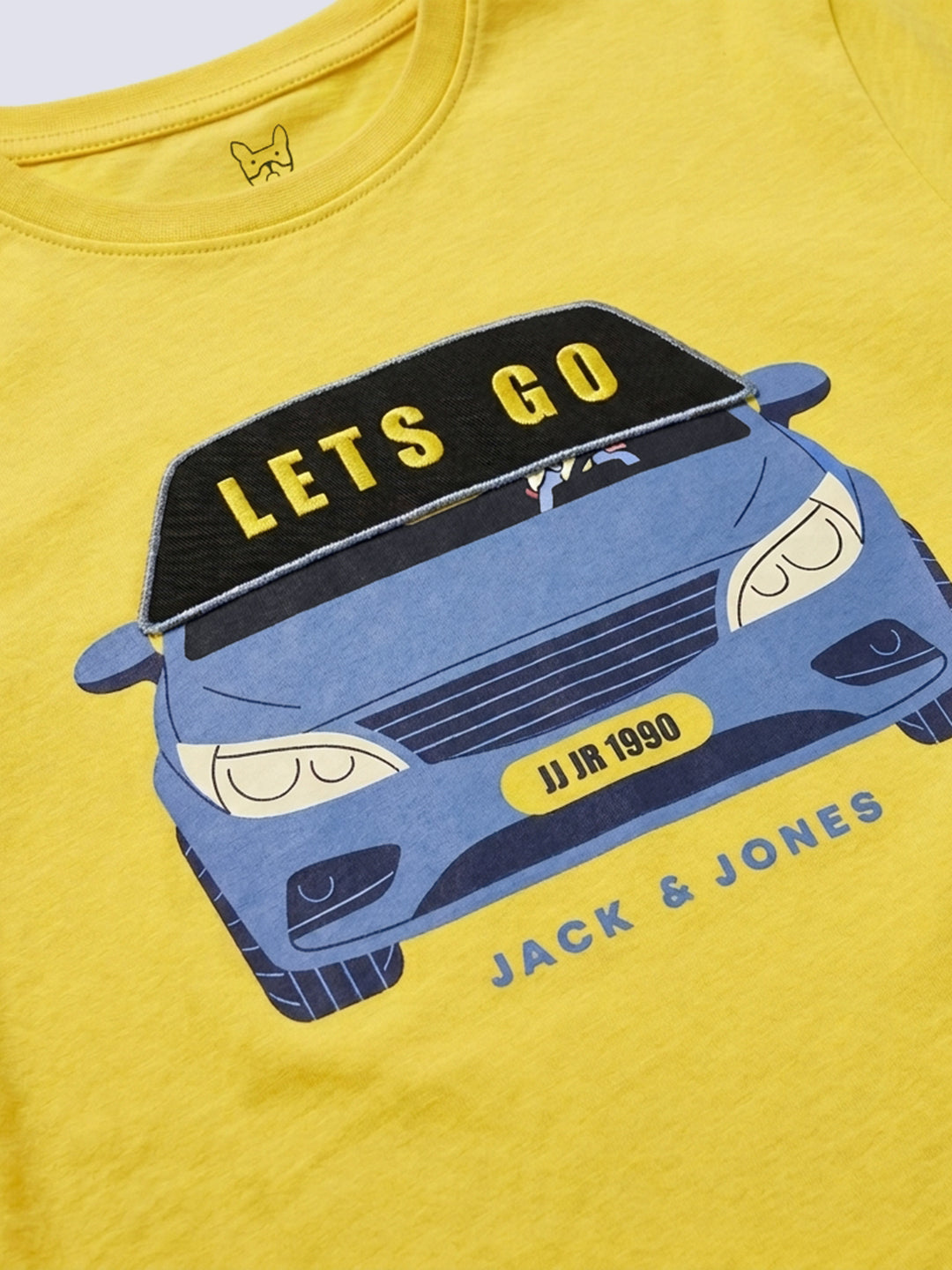 Boys Yellow Car Print T-shirt