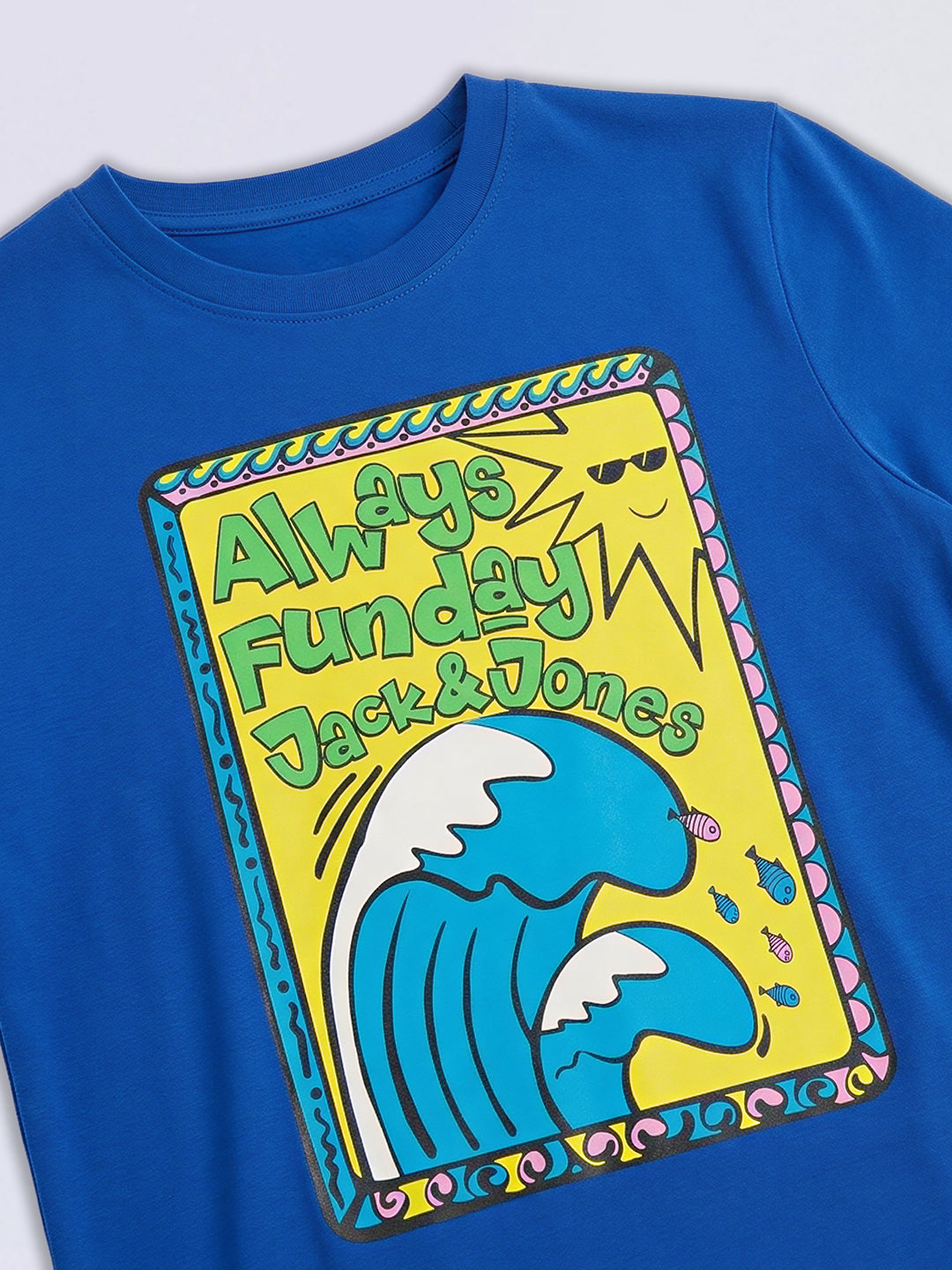 Boys Dark Blue Graphic Print T-Shirt