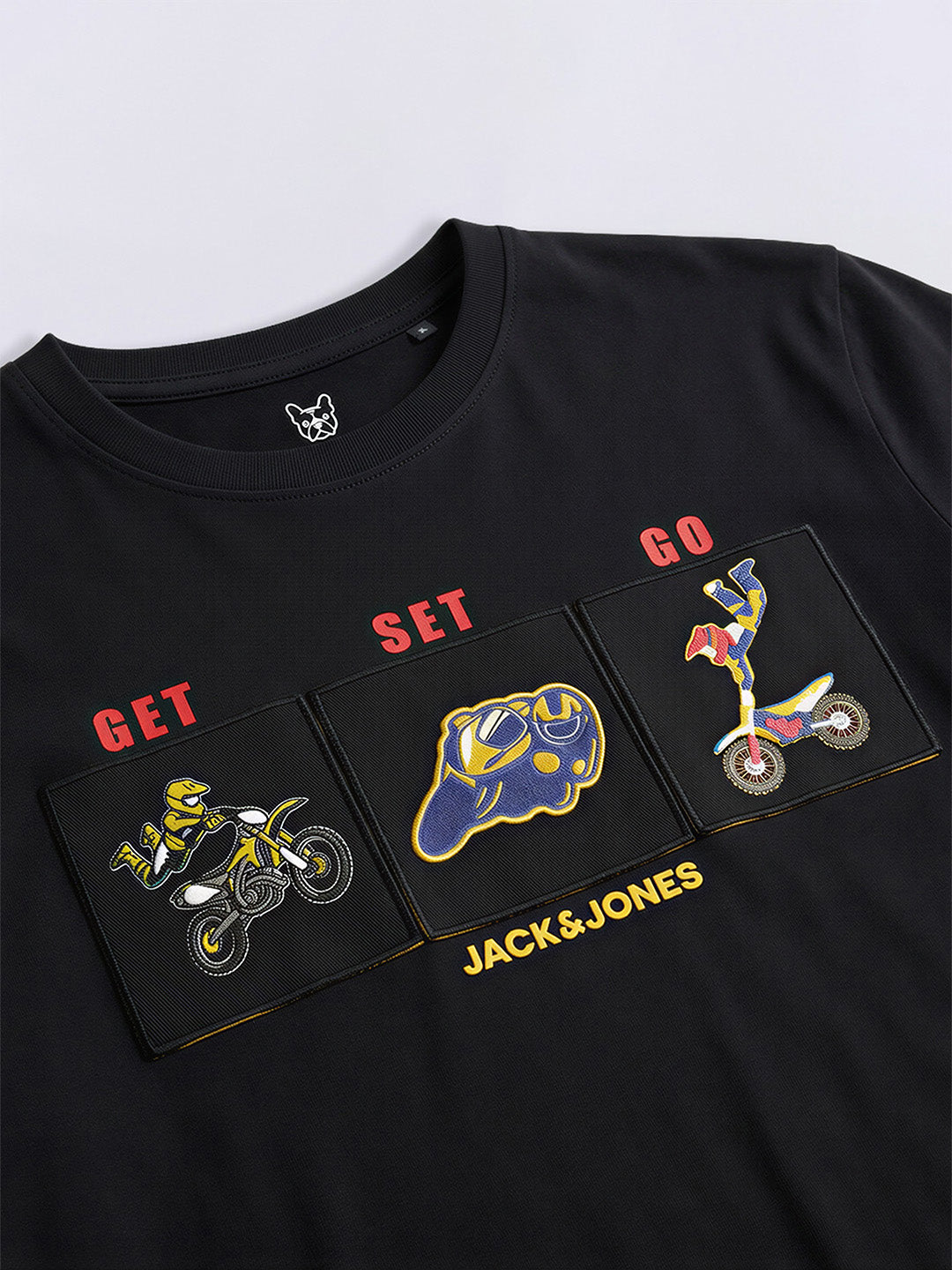 Boys Black Graphic Print T-shirt